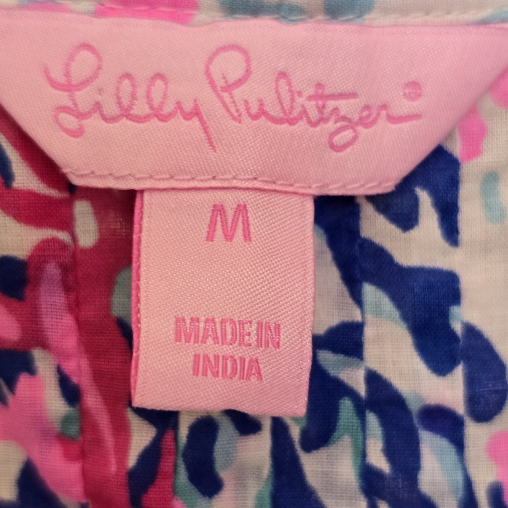 Lilly Pulitzer Sarasota Electric Feel Tunic Beaded Size M Style 55351 - Picture 4 of 8
